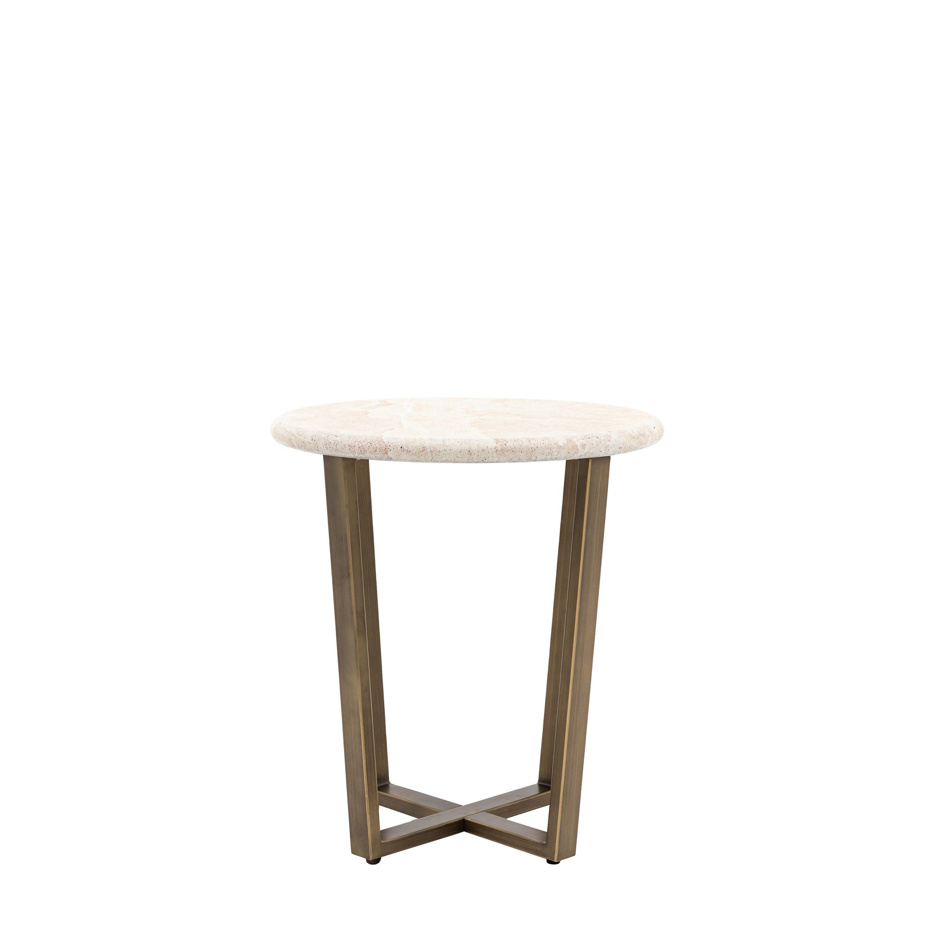 Annecy Bronze & White Concrete Round Side Table